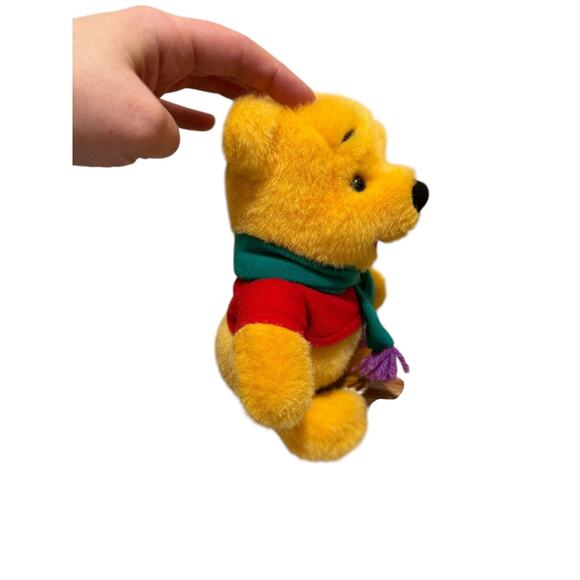 Disney Mattel Winnie The Pooh Scarf Stuffed Plush Doll Toy Holiday 8” - Picture 4 of 8